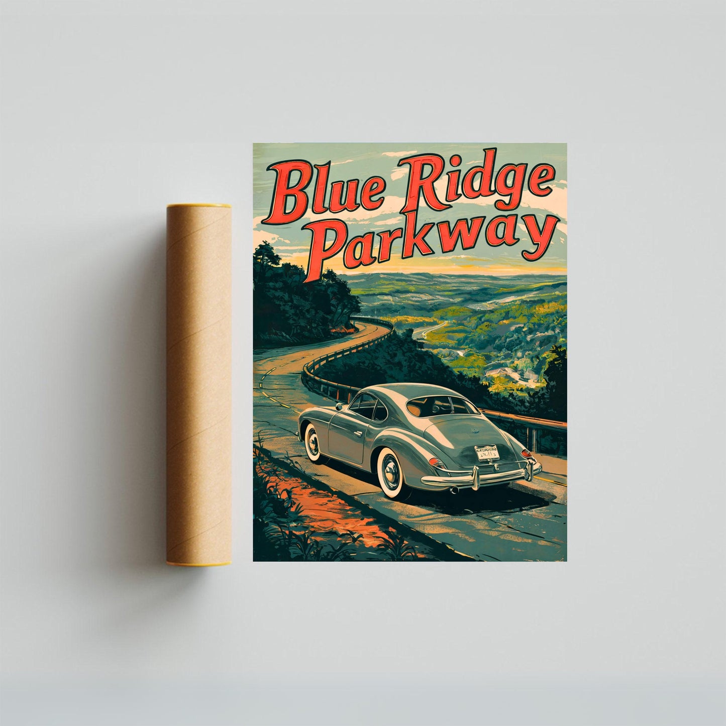 Blue Ridge Parkway Vintage Travel Poster - America's Favorite Drive