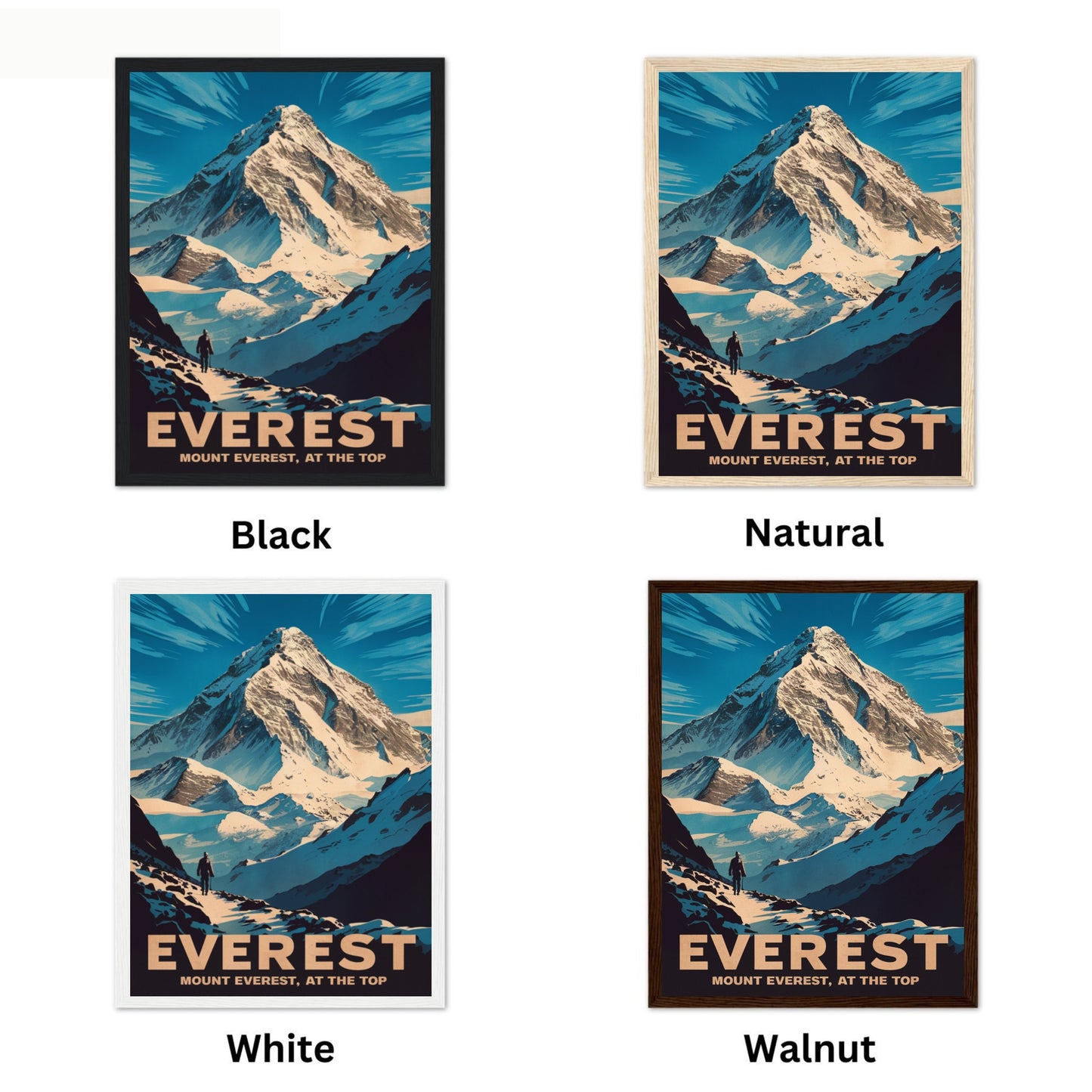 Mount Everest Vintage Travel Poster- Majestic Heights