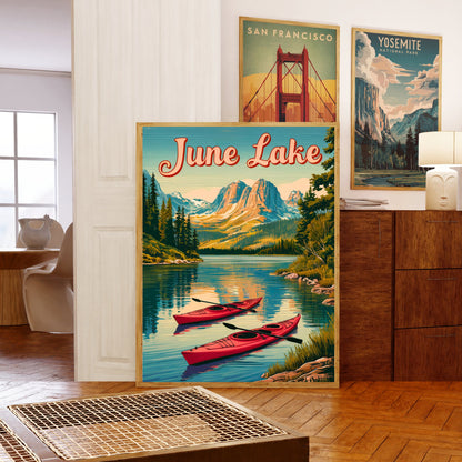 June Lake Vintage Travel Poster