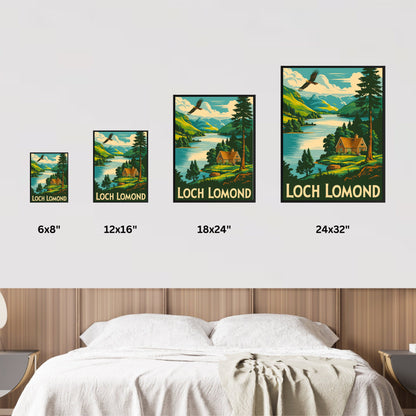 Loch Lomond Vintage Travel Poster - Pristine Lakes