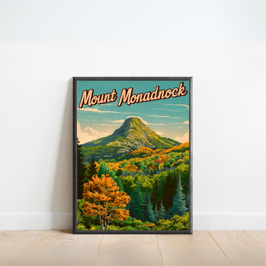 Mount Monadnock Vintage Travel Poster