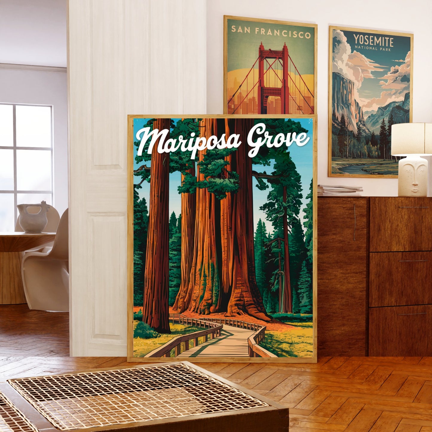 Mariposa Grove Vintage Travel Poster - Forest Majesty