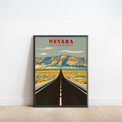 Nevada Vintage Travel Poster - Timeless Desert Adventure