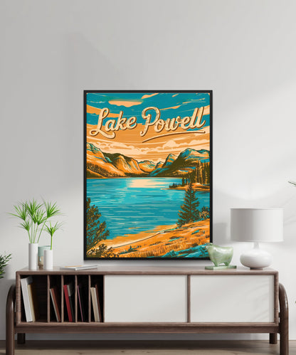 Lake Powell Vintage Travel Poster - Boating Paradise