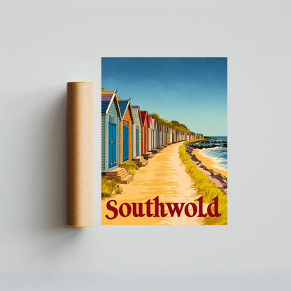 Southwold Vintage Travel Poster - Peaceful Haven