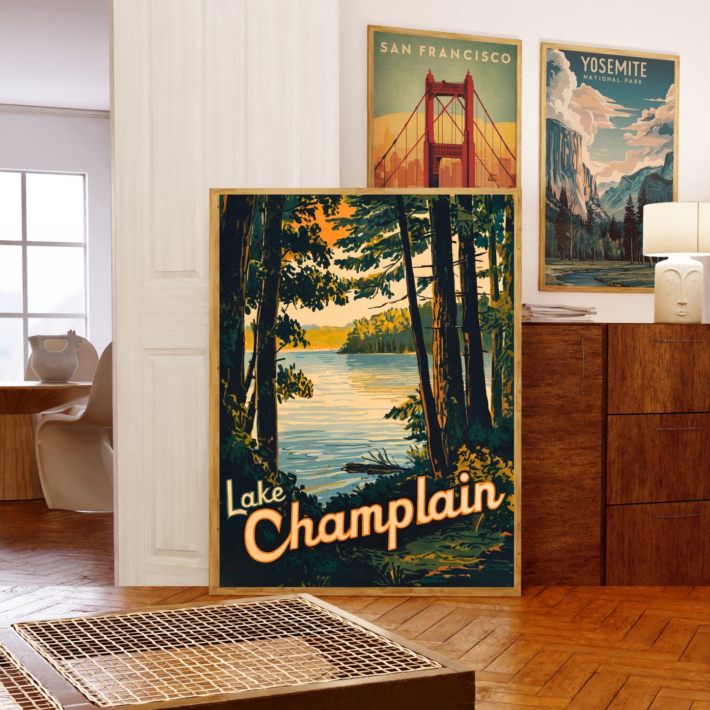 Lake Champlain  Vintage Travel Poster