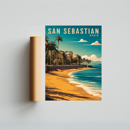 San Sebastian Vintage Travel Poster - Adventure Destination