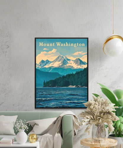 Mount Washington Vintage Travel Poster - Timeless Peaks