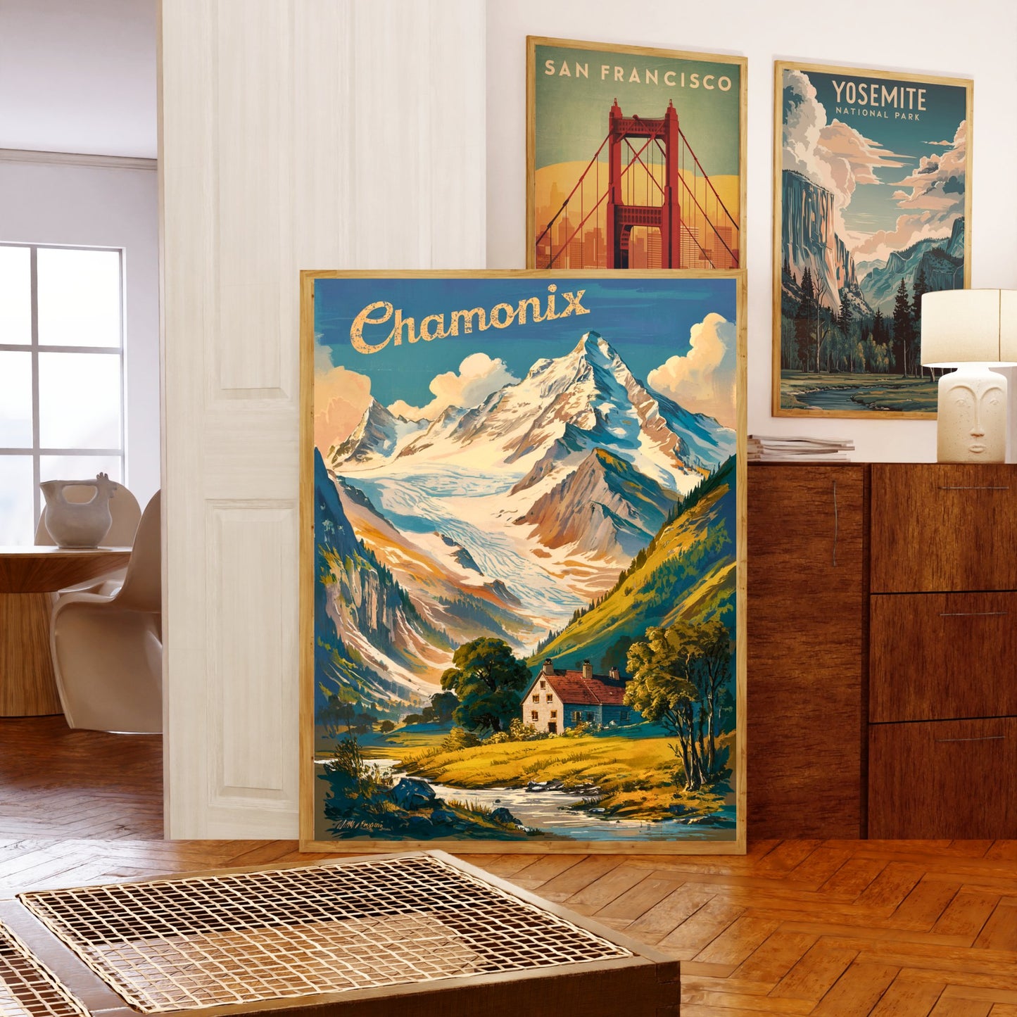 Chamonix Vintage Travel Poster - Alpine Majesty