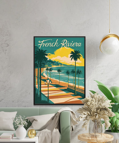 French Riviera Vintage Travel Poster - Sun, Sea, and Sophistication