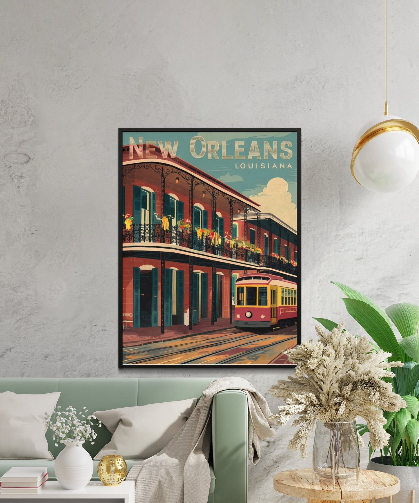 New Orleans Vintage Travel Poster -Timeless Jazz and Creole Charm