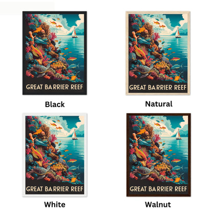 Great Barrier Reef Vintage Travel Poster - Beautiful Views