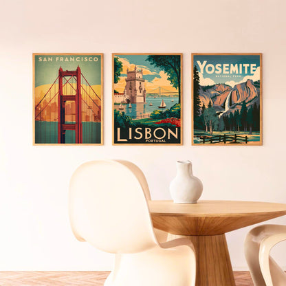 Lisbon Vintage Travel Poster - City of Explorers