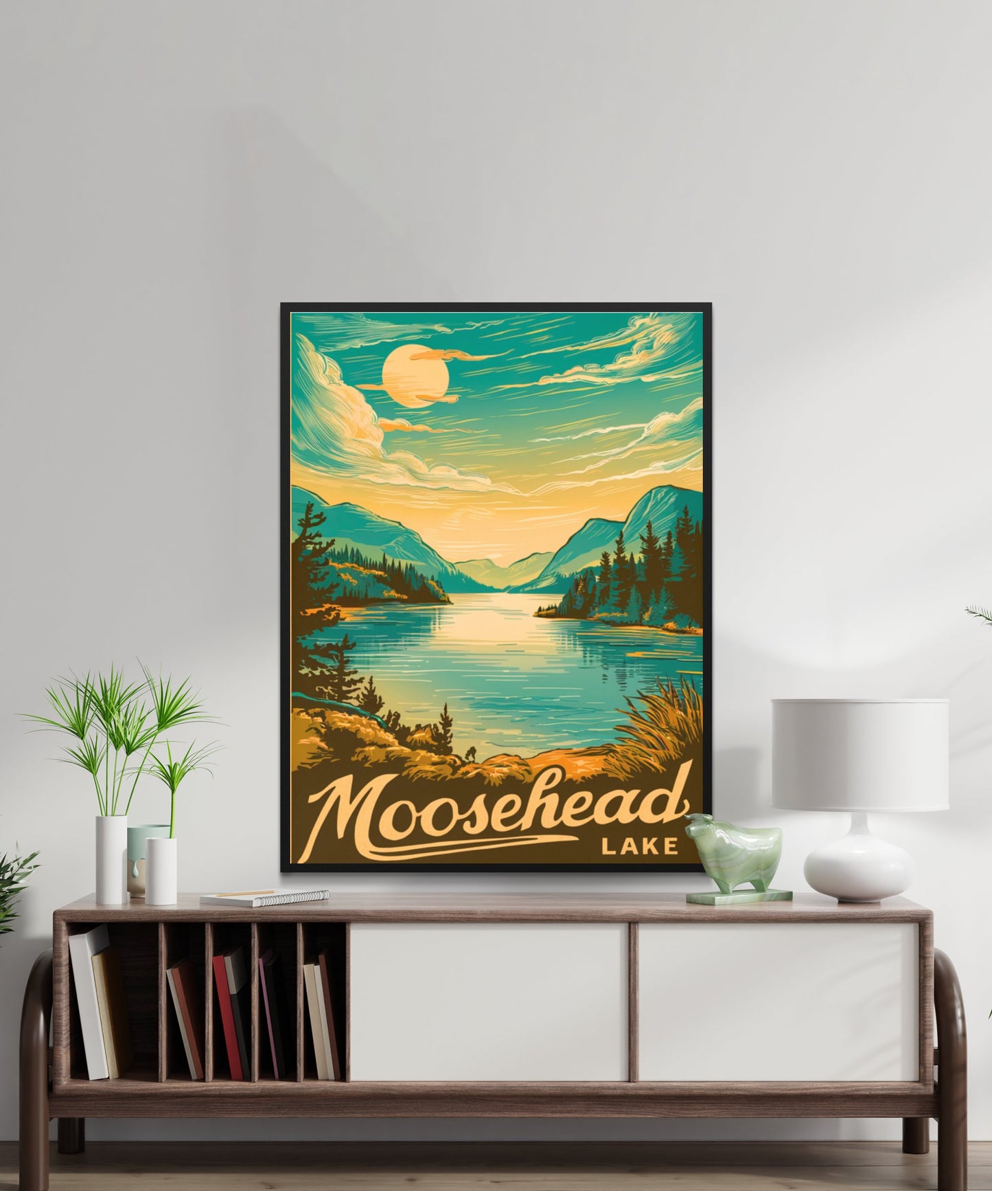 Moosehead Lake Vintage Travel Poster - Boating Paradise