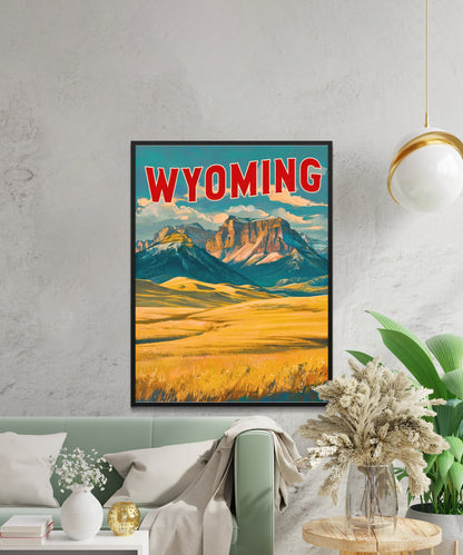 Wyoming  Vintage Travel Poster