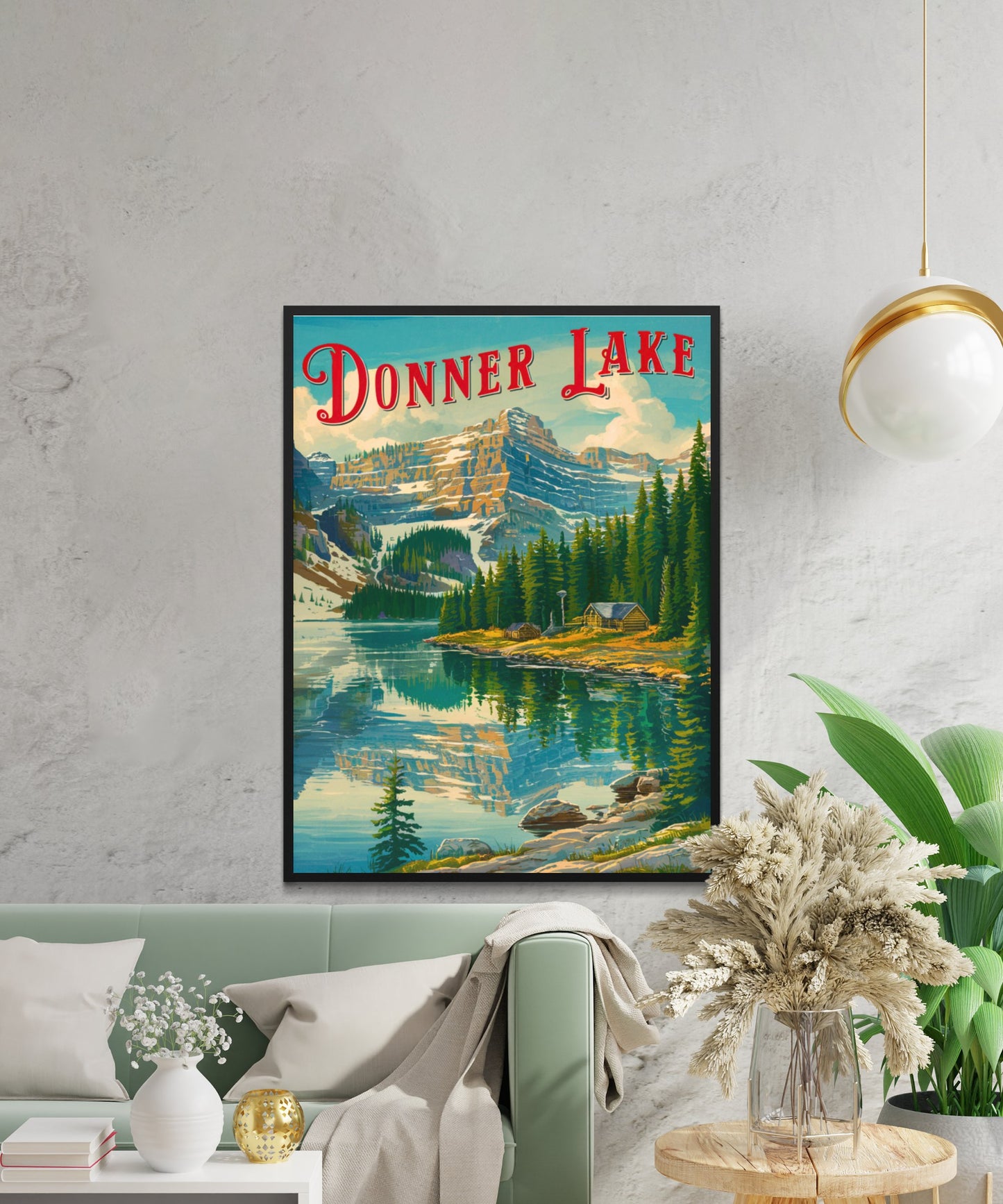 Donner Lake  Vintage Travel Poster - Fishing Haven