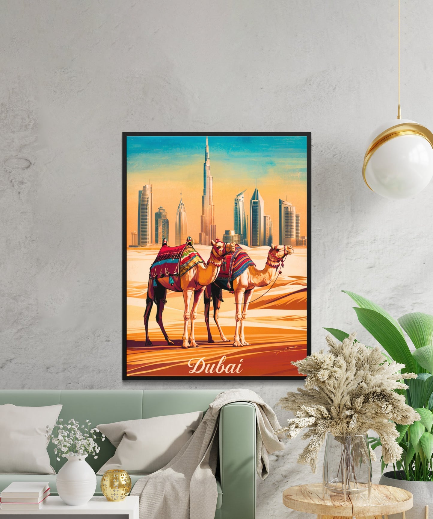 Dubai Vintage Travel Poster