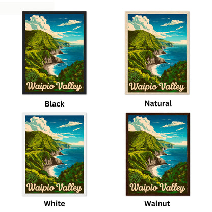 Waipio Valley Vintage Travel Poster