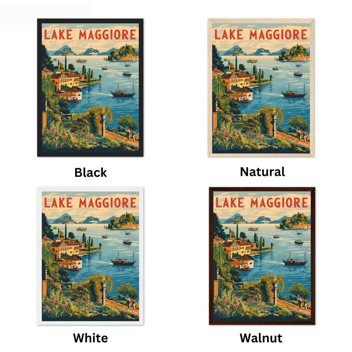 Lake Maggiore Vintage Travel Poster