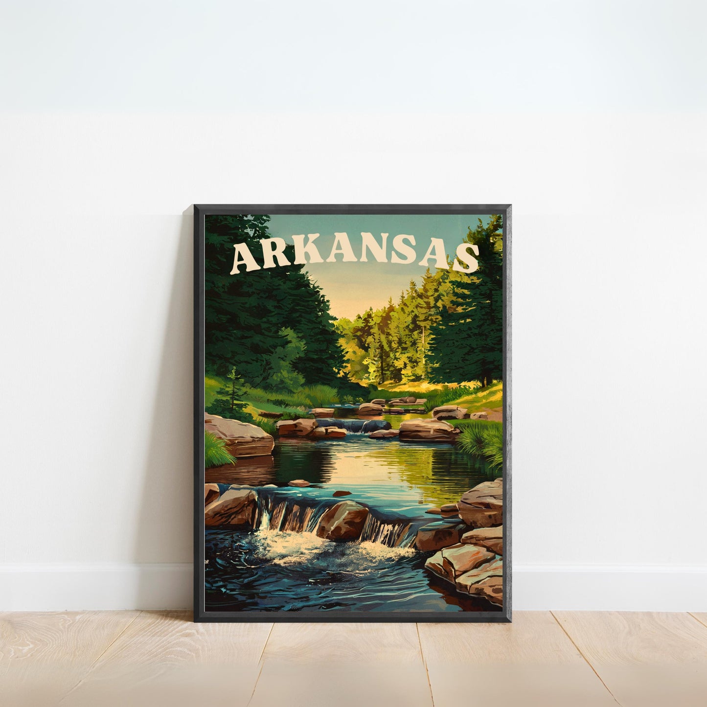 Arkansas Vintage Travel Poster