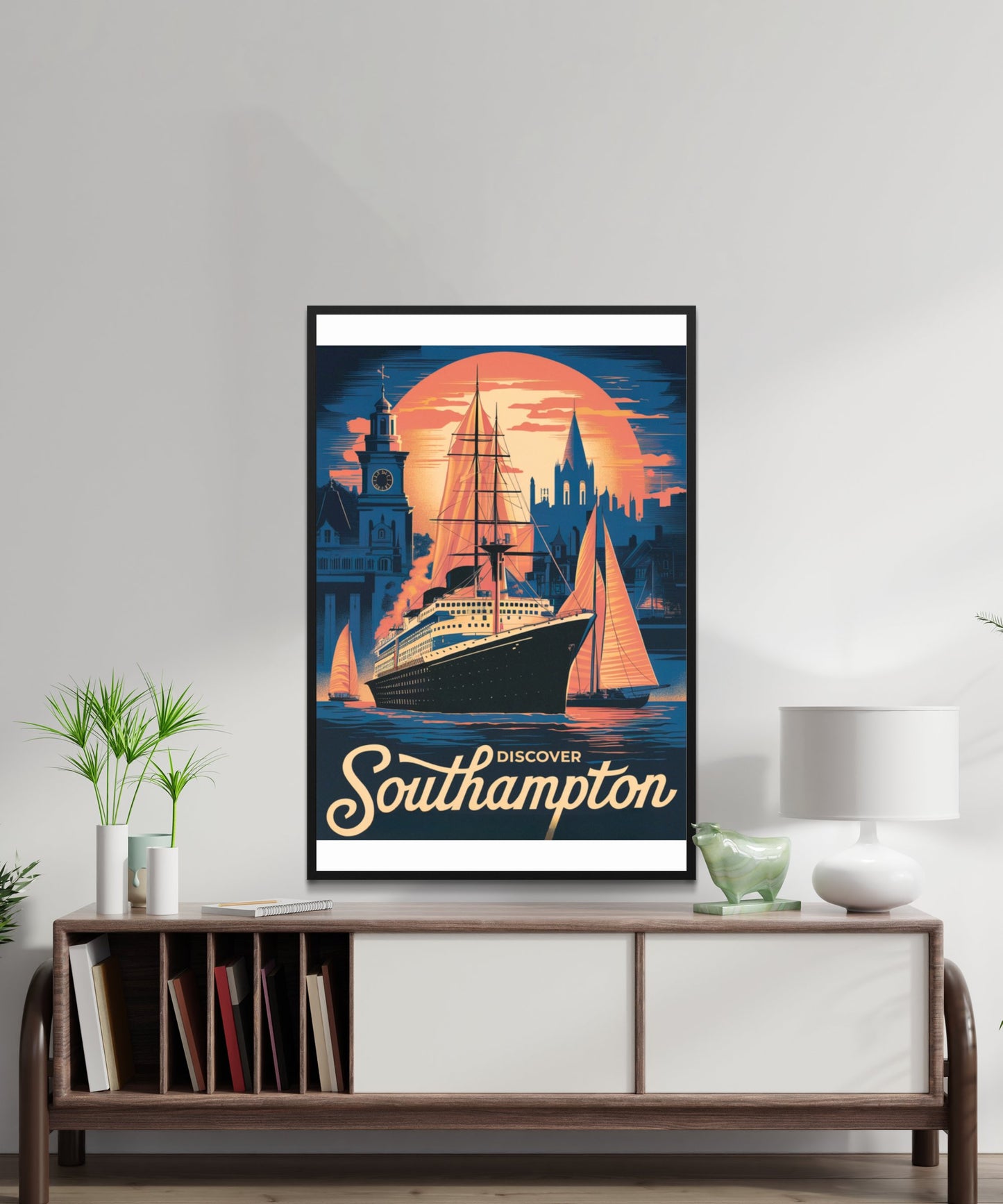 Southampton Vintage Travel Poster - Coastal Gateway