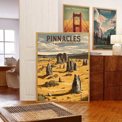 Pinnacles National Park Vintage Travel Poster