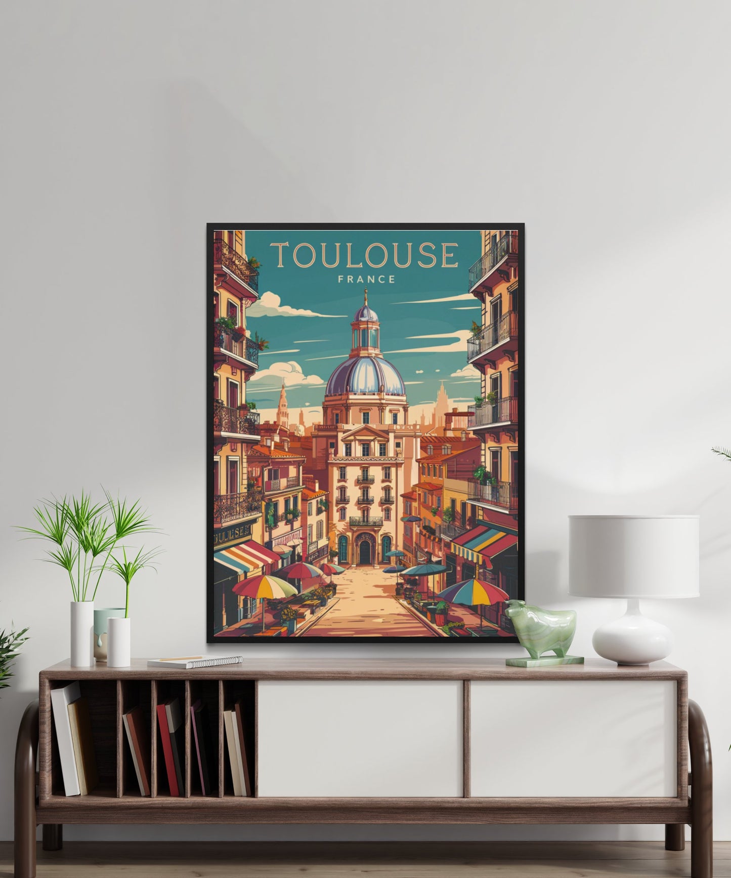 Toulouse  Vintage Travel Poster - Cityscape Views