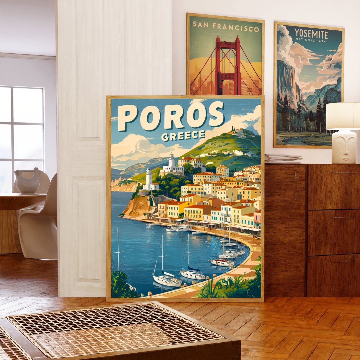 Poros Vintage Travel Poster