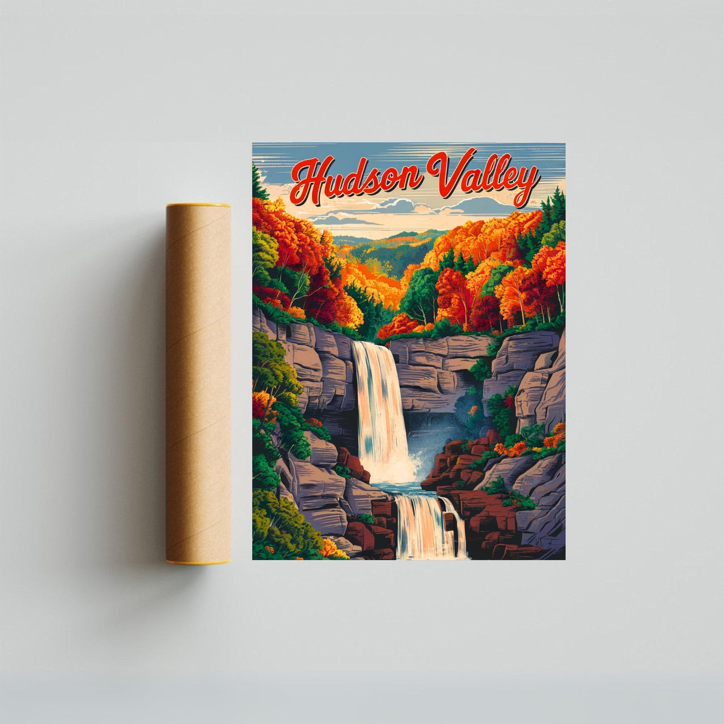 Hudson Valley Vintage Travel Poster