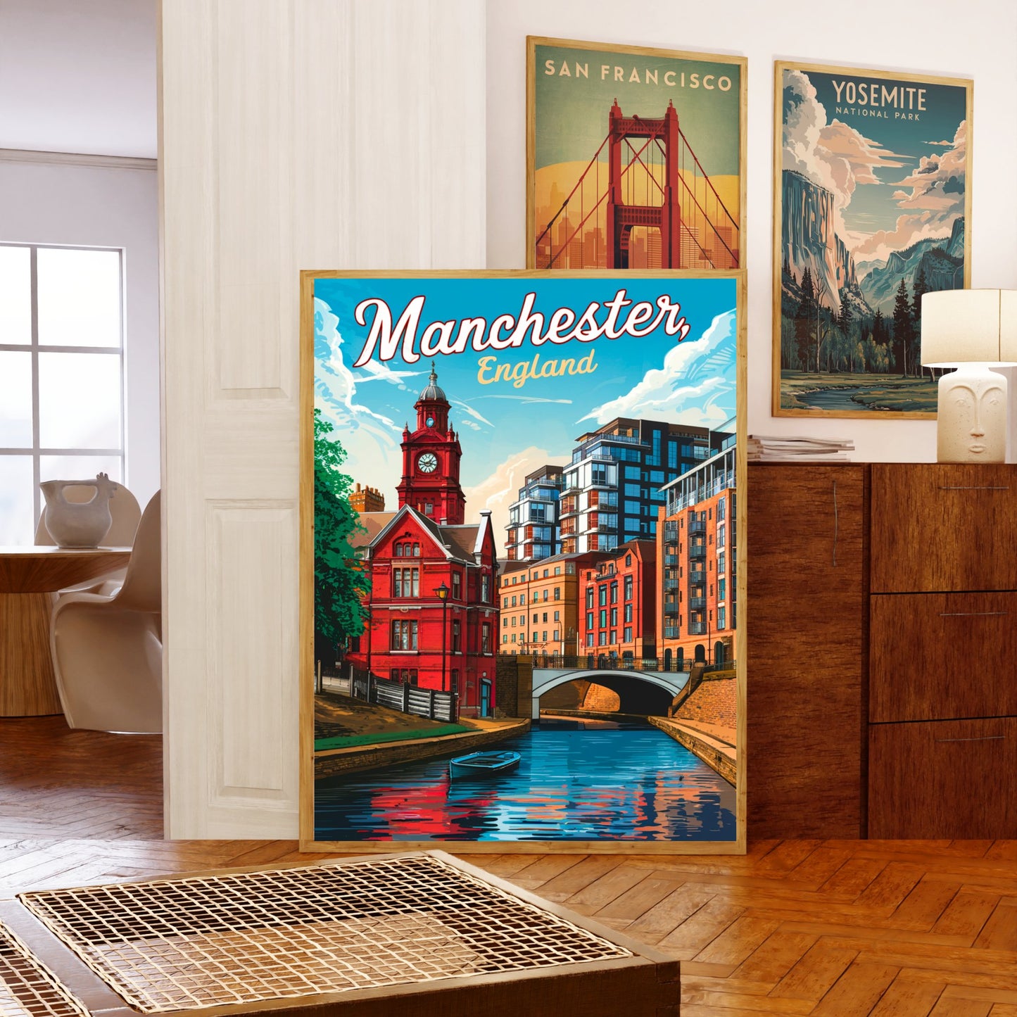 Manchester Vintage Travel Poster