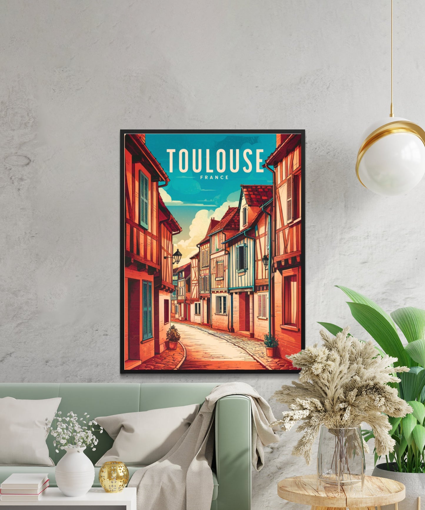 Toulouse  Vintage Travel Poster