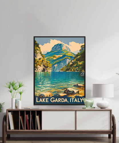 Lake Garda Vintage Travel Poster - Shores and Serenity