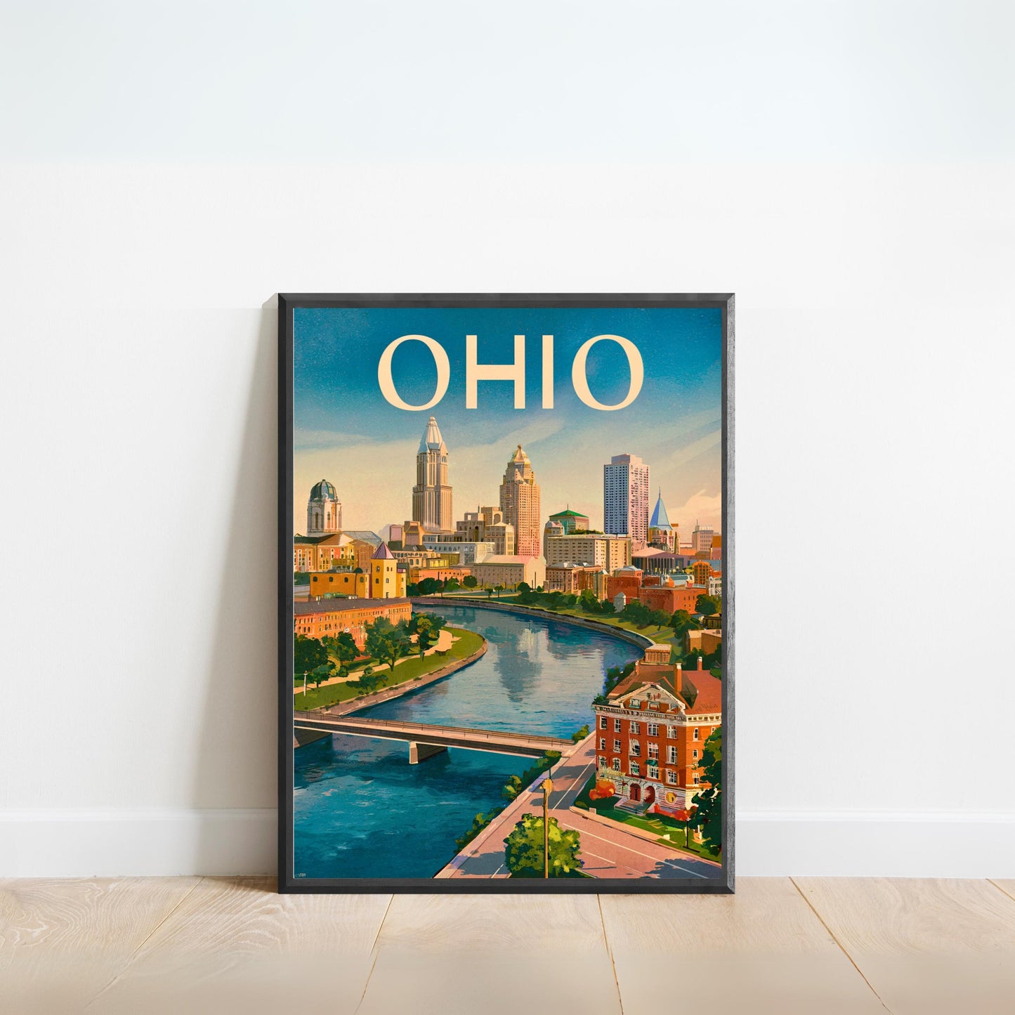 Ohio Vintage Travel Poster