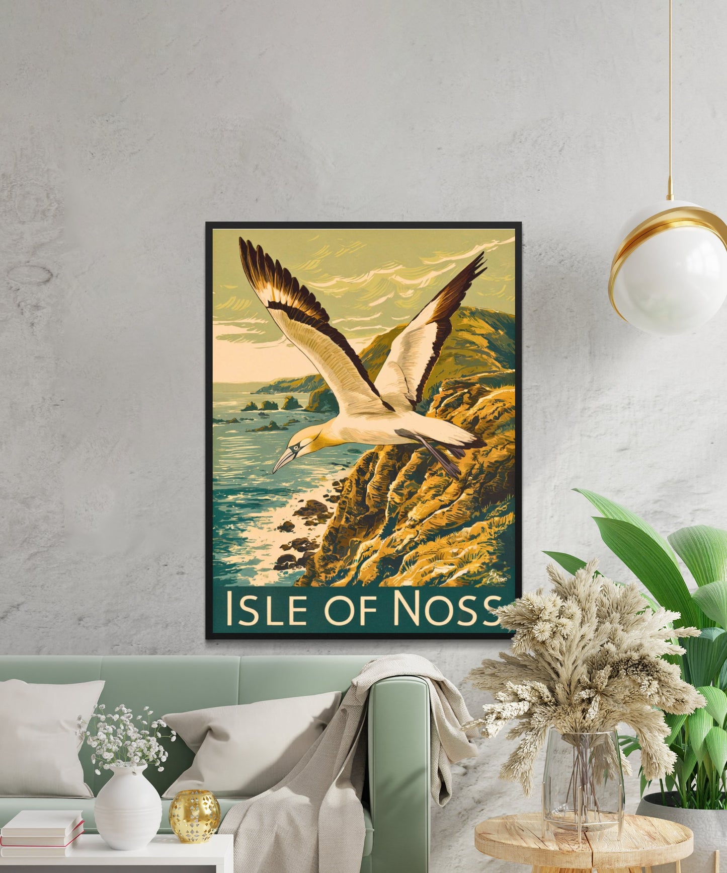 Isle of Noss Vintage Travel Poster