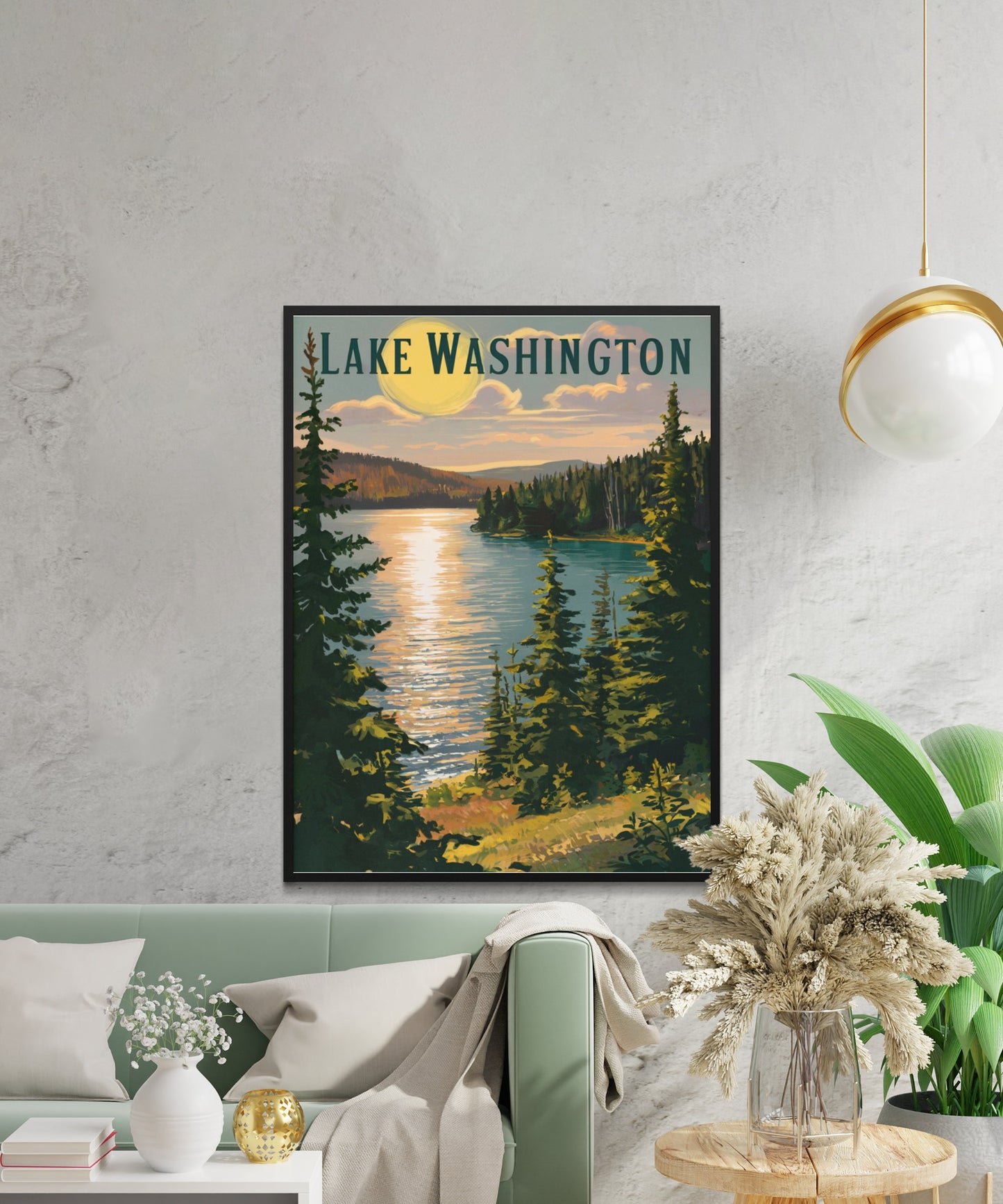 Lake Washington Vintage Travel - Serene Lake