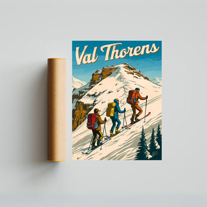 Val Thorens Vintage Travel Poster