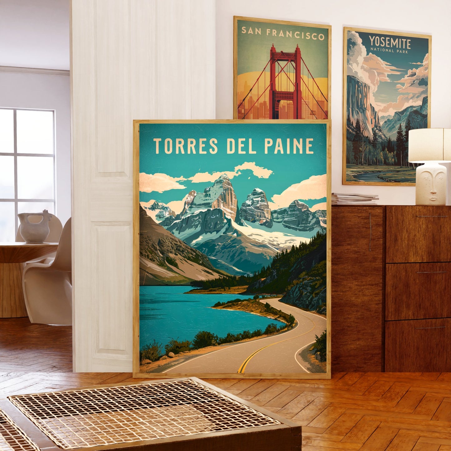 Torres del Paine Vintage Travel Poster - Patagonian Paradise