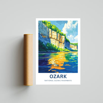 Ozark National Scenic Riverways Travel Poster  - Pristine Waterways