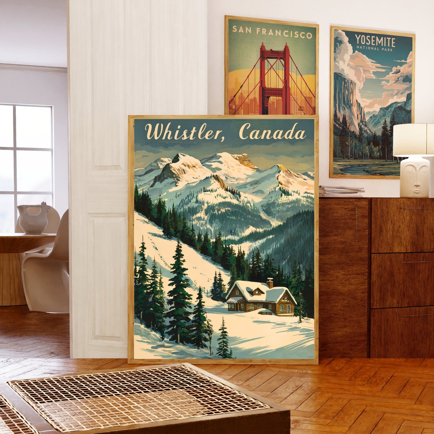 Whistler Vintage Travel Poster - Iconic Ski and Mountain Paradise