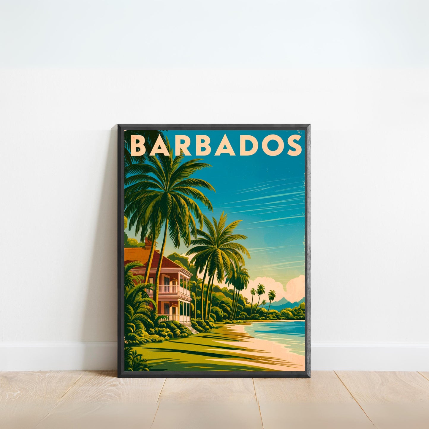 Barbados Vintage Travel Poster - Caribbean Gem