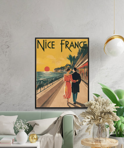 Nice Vintage Travel Poster - Mediterranean Sunshine