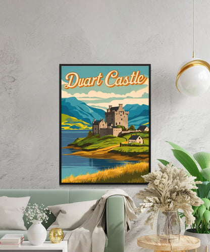 Duart Castle Vintage Travel Poster