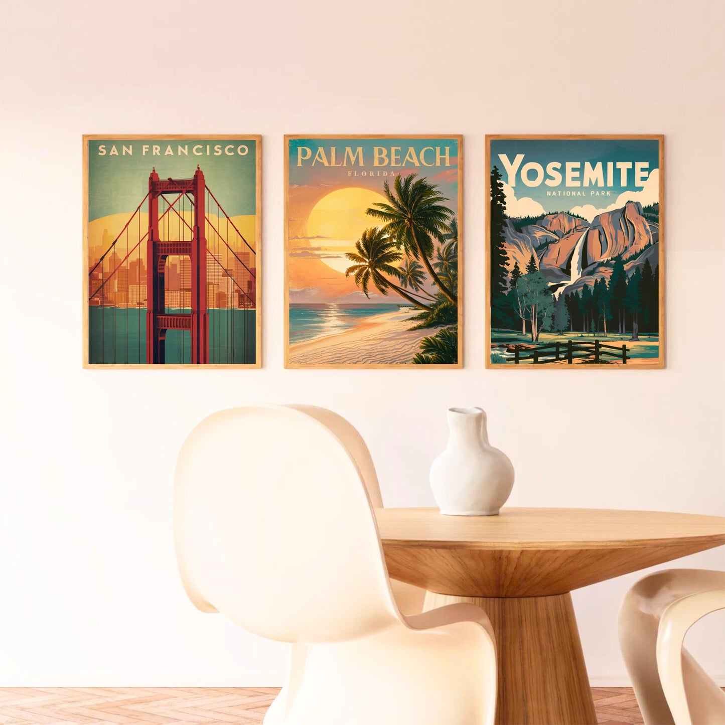 Palm Beach Vintage Travel Poster - Luxury and Sunshine