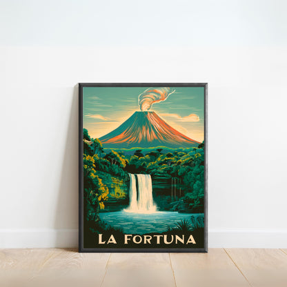 La Fortuna Vintage Travel Poster