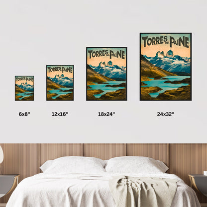 Torres del Paine Vintage Travel Poster - Wilderness Splendor