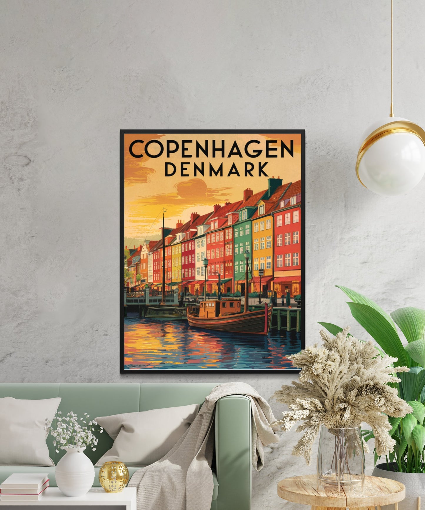 Copenhagen Vintage Travel Poster