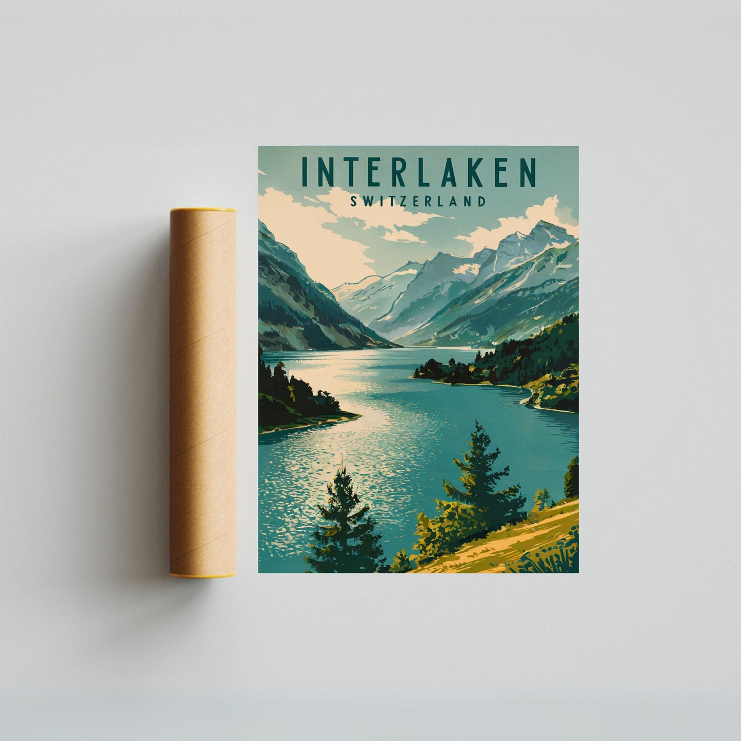 Interlaken Vintage Travel - Timeless Swiss Splendor