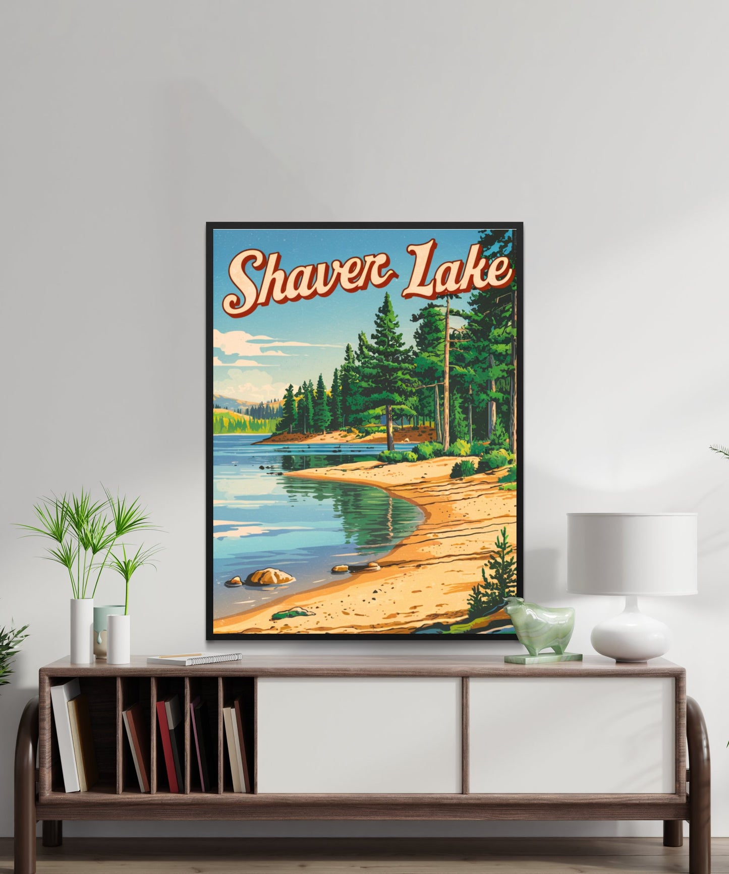 Shaver Lake Vintage Travel Poster - Scenic Overlook