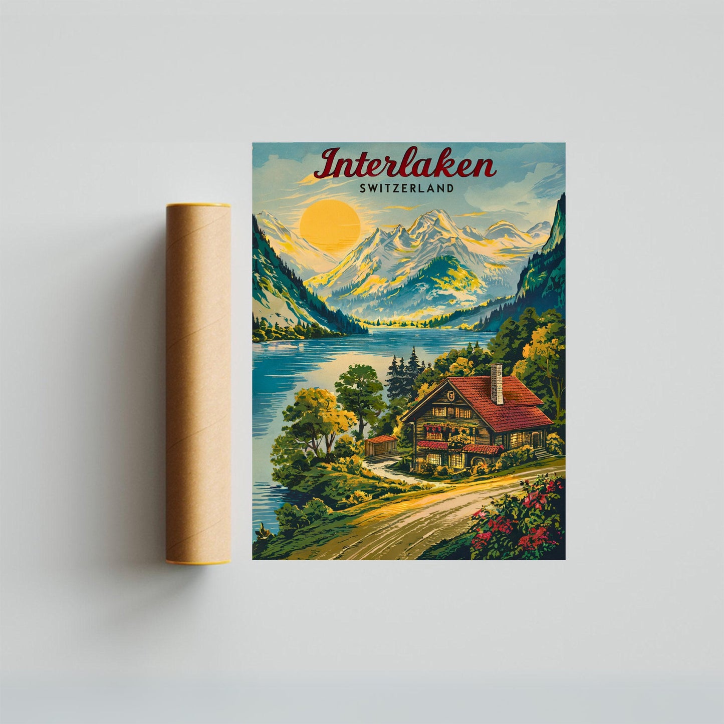 Interlaken Vintage Travel - Alpine Beauty Between Lakes