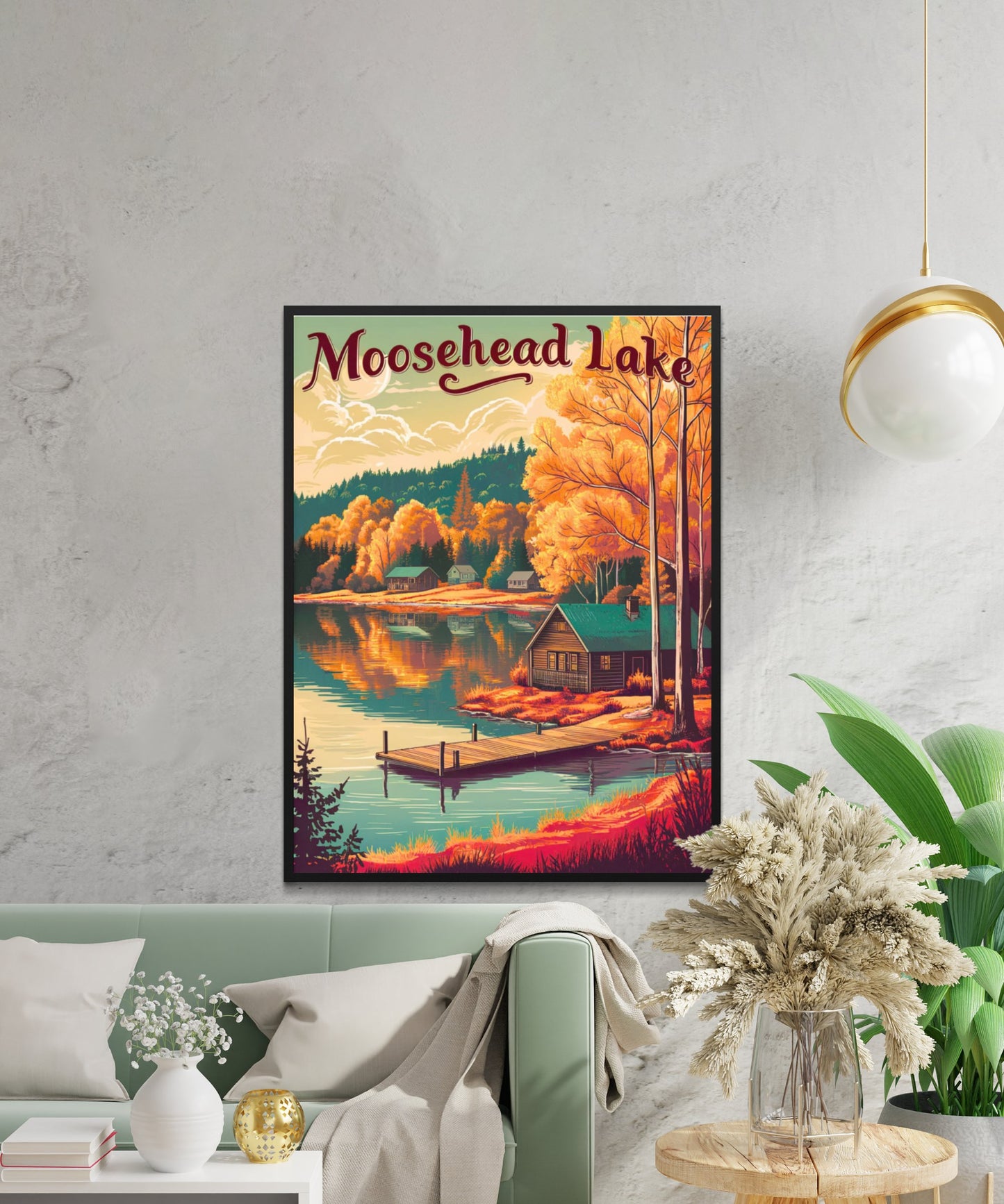 Moosehead Lake Vintage Travel Poster